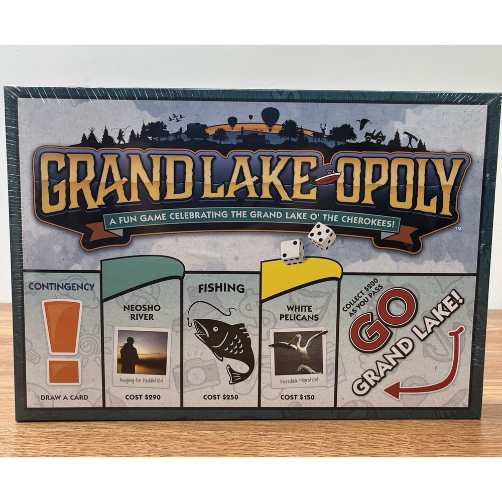Grand Lake-opoly Board Game,‎ Grand Lake O' The Cherokees Oklahoma NEW